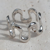 Bague en argent swirl